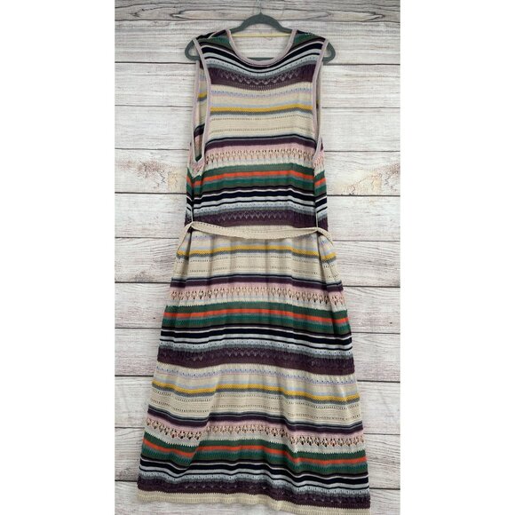 Democracy Loose Knit Striped Sleeveless Duster Cardigan Sweater Women's 2X NEW - Picture 3 of 9